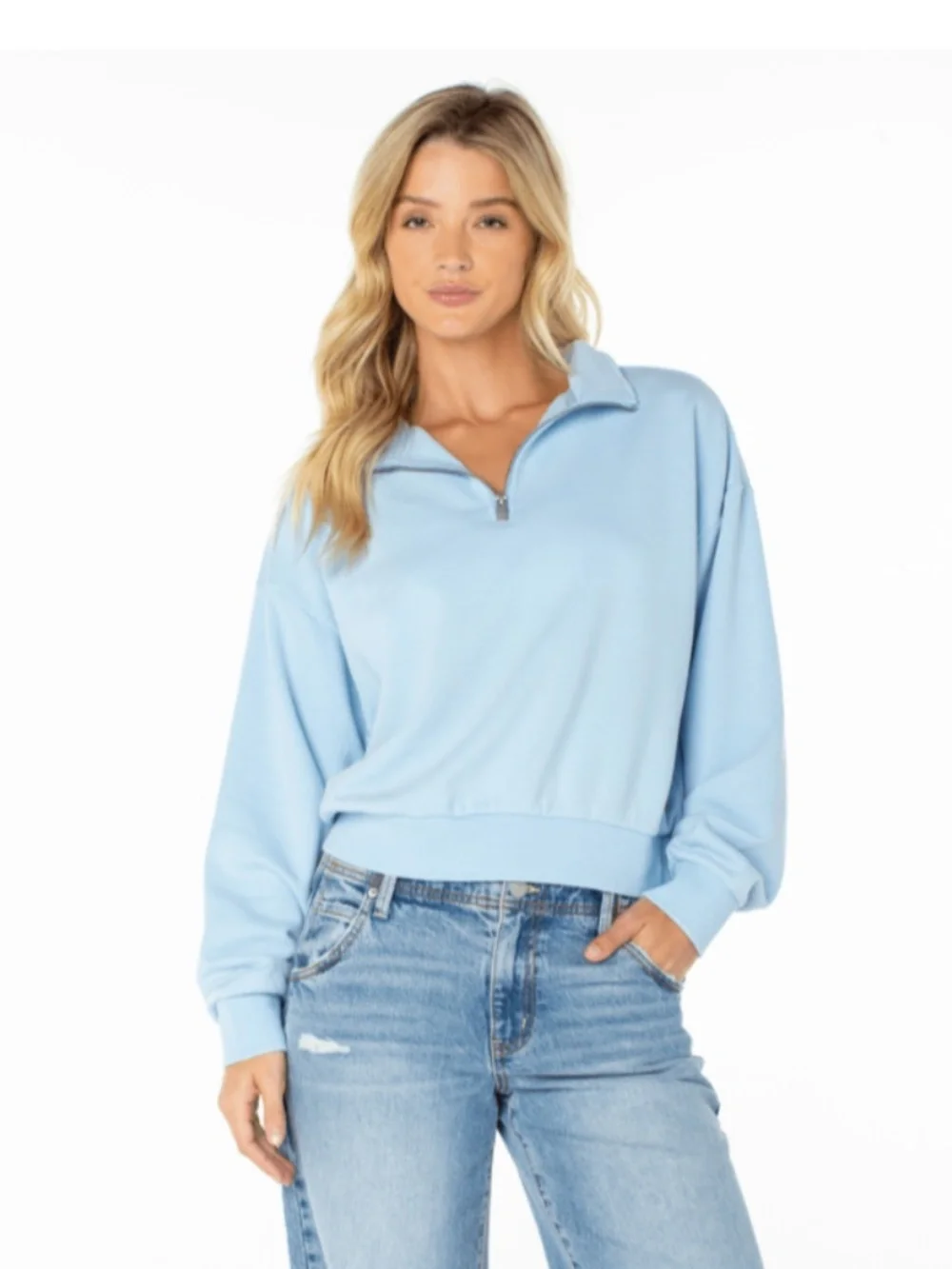 Roxy Half Moon Quarter Zip Sweatshirt - Picture 8 of 9